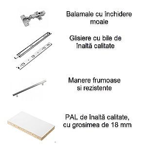 Set mobila bucatarie Smartex K1 260 cm Stejar Deschis