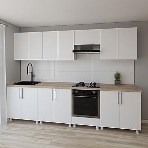Set mobila bucatarie Smartex K3 300 cm Alb