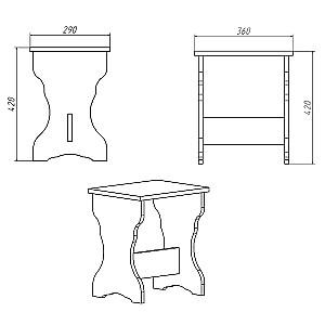 Taburet KompaniT T-2 Nuc (Maro)/Toronto Brown (Bej)