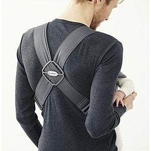 Marsupiu pentru bebelusi BabyBjorn Mini Dark Grey 3D Jersey