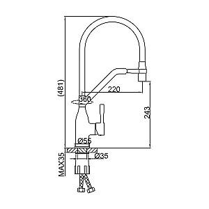 Robinet bucatarie Frap F4497-6