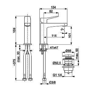 Baterie pentru lavoar Armatura Malaga PVD Aur Roz 123995