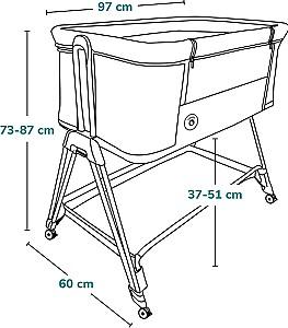 Patut copii Lionelo Luna Beige Sand