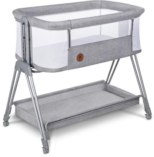 Patut copii Lionelo Luna Grey Concrete