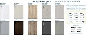 Set mobila bucatarie Confort-NV Modest 3.6 m Gri Unicolor