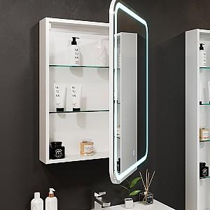 Dulap de baie Bayro Sonata LED touch 500x760 drept Alb