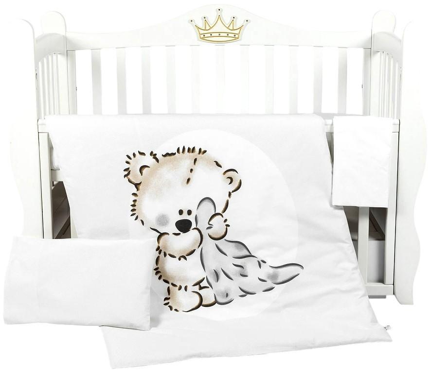 Lenjerie de pat PernaMea Teddy Love Grey (3 piese)