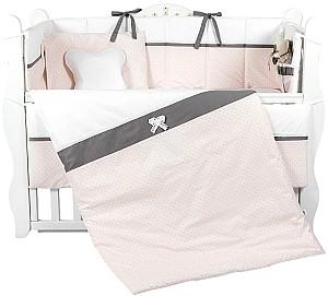 Lenjerie de pat PernaMea Renaissance Buline Roz (8 piese)