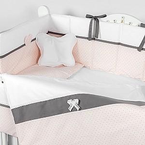 Lenjerie de pat PernaMea Renaissance Buline Roz (8 piese)