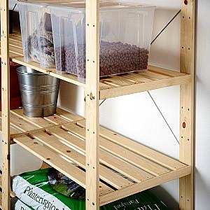 Etajera IKEA Hejne 4 sectiuni/rafturi 307x50x171 Natur