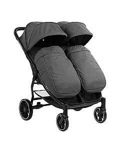 Carucior pentru gemeni Kikka Boo Happy 2 Dark Grey