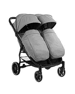 Carucior pentru gemeni Kikka Boo Happy 2 Light Grey