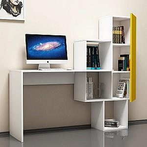 Masa de birou Trendy Acelya Alb/Galben