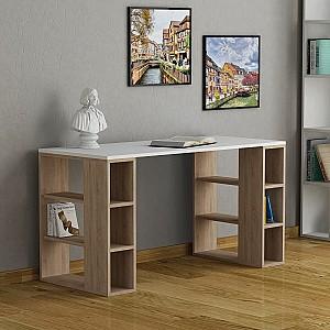 Masa de birou Trendy Colmar Alb/Stejar (Bej)