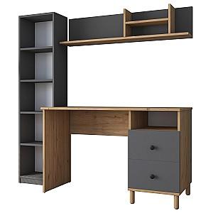 Masa de birou Trendy HA115 2643 Nuc (Maro)/Antracit (Gri)