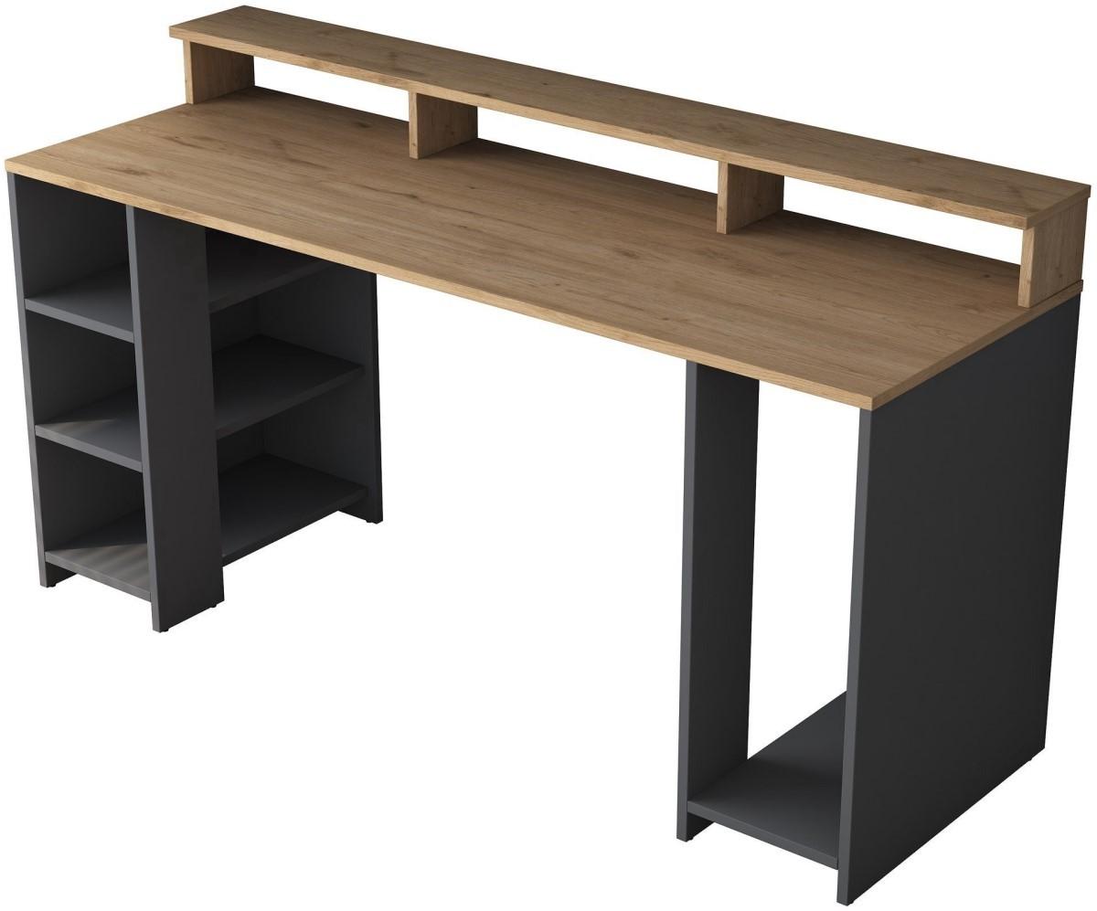 Masa de birou Trendy HA110 2629 Nuc (Maro)/Antracit (Gri)
