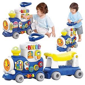 Jucarie de impins si tras Hola Toys 4 in 1 „Trenuț” (HE8990B)