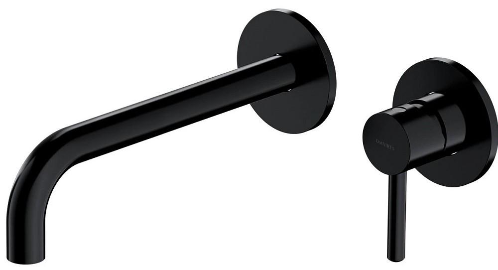 Baterie pentru lavoar Omnires Y Semi-matt Black Y1215HLBL
