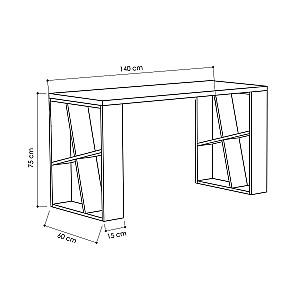 Masa de birou Trendy Miere Alb/Antracit (Gri)