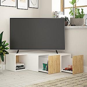 Tumba pentru televizor Trendy Compact Alb/Stejar (Bej)