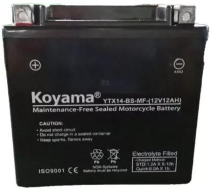 Acumulator auto Koyama moto YTX14-BS 12V 12Ah 200A