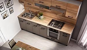 Set mobila bucatarie Ambianta Iris 2.6 m (gri, bardolino)