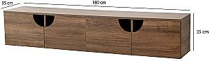Tumba pentru televizor Trendy Grotte Nuc (Maro)