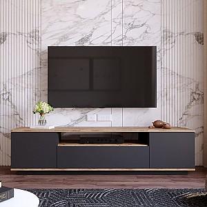Tumba pentru televizor Trendy FR7-AA Pin Atlantic (Maro)/Antracit (Gri)