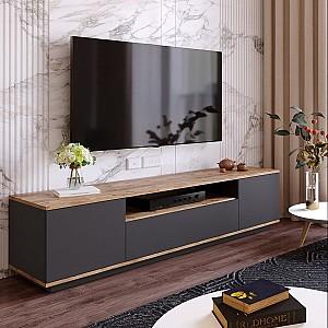 Tumba pentru televizor Trendy FR7-AA Pin Atlantic (Maro)/Antracit (Gri)