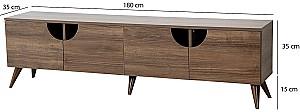 Tumba pentru televizor Trendy Grotte Nuc (Maro) v2