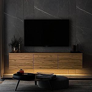 Tumba pentru televizor Trendy Iluminat cu neon Pin Atlantic (Maro)