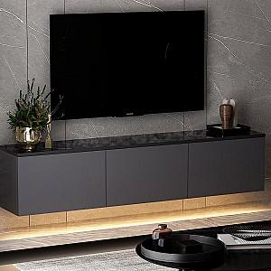 Tumba pentru televizor Trendy Iluminat cu neon Antracit (Gri)