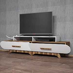 Tumba pentru televizor Trendy Flora Nuc (Maro)/Alb