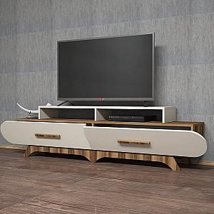 Tumba pentru televizor Trendy Flora Nuc (Maro)/Crem (Bej)