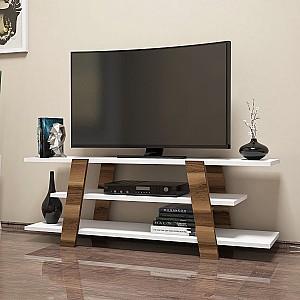 Tumba pentru televizor Trendy Floare Nuc (Maro)/Alb