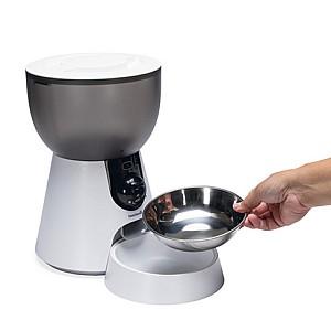 Dozator inteliligent de hrana Beeztees Smart Feeder Cam White 22x36x32 cm