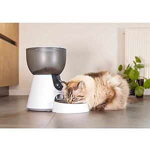 Dozator inteliligent de hrana Beeztees Smart Feeder Cam White 22x36x32 cm