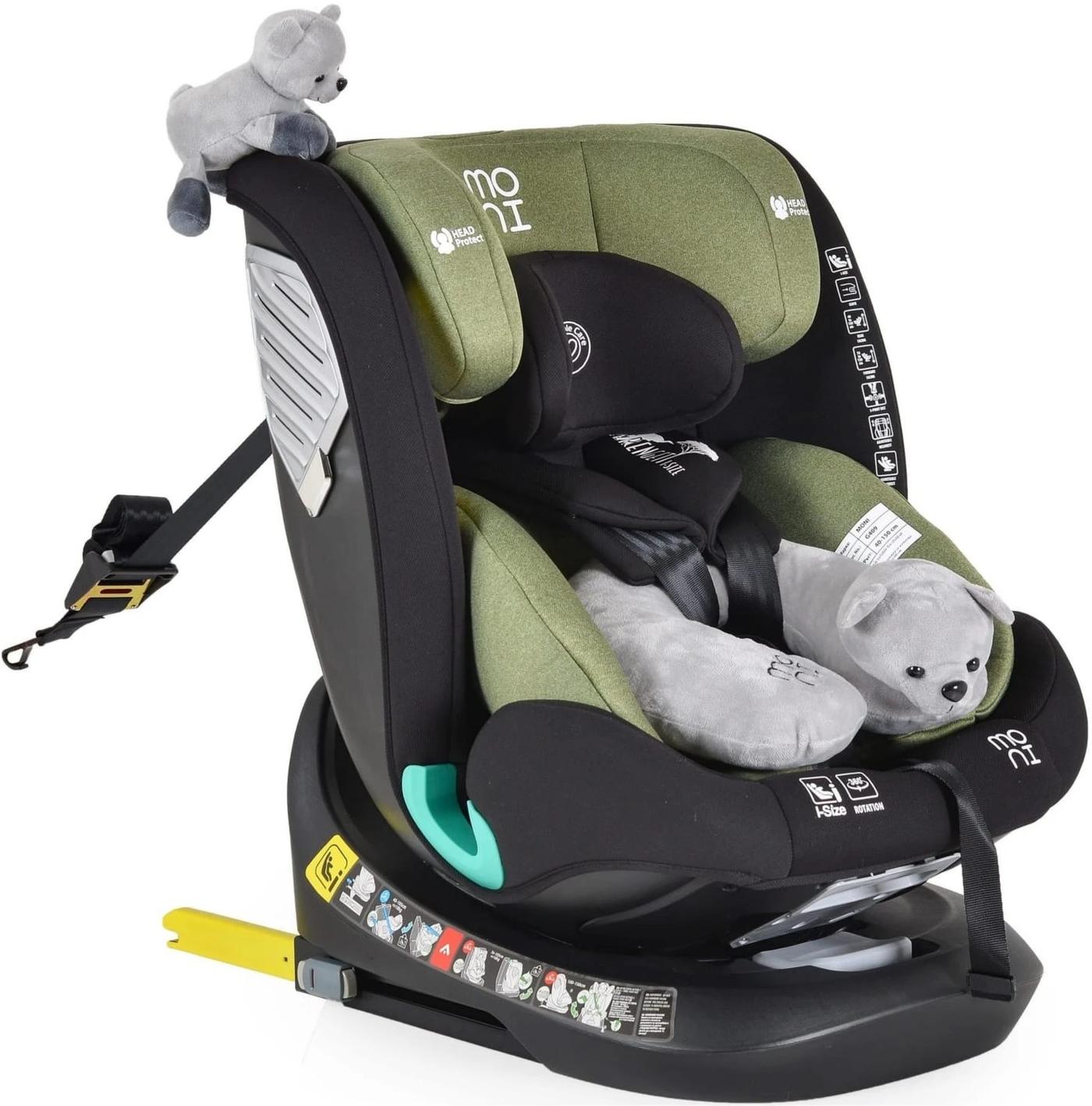 Scaun auto copii Moni Serengeti Sky Green