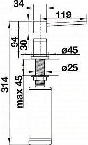 Dozator sapun lichid Blanco Lato (525809)
