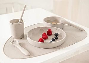Set de vesela Kikka Boo Platinum Silicone Sand Beige 5 piese