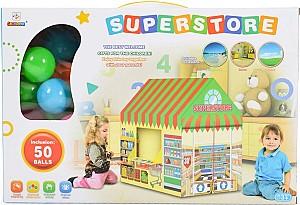 Cort pentru copii Moni Supermarket cu 50 bile Multicolor