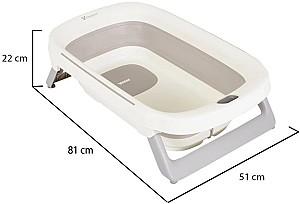 Cada pentru bebelusi Moni Morea 81 cm Grey + Cadou pernuța