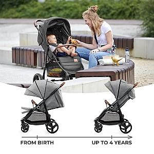 Carucior de plimbare KinderKraft Grande Plus Grey (KSGRAN00GRY0000)