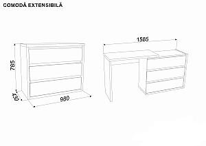 Comoda Ambianta Extensibila Sonoma Inchis