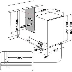 Masina de spalat vase incorporabilă Whirlpool W2I HD526 A