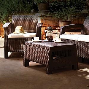 Set mobila de gradina Keter Corfu Set Brown/Oat