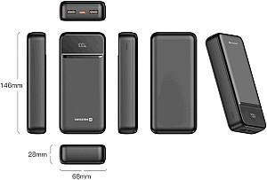 Acumulator extern SWISSTEN Power Line II 20000mAh Black