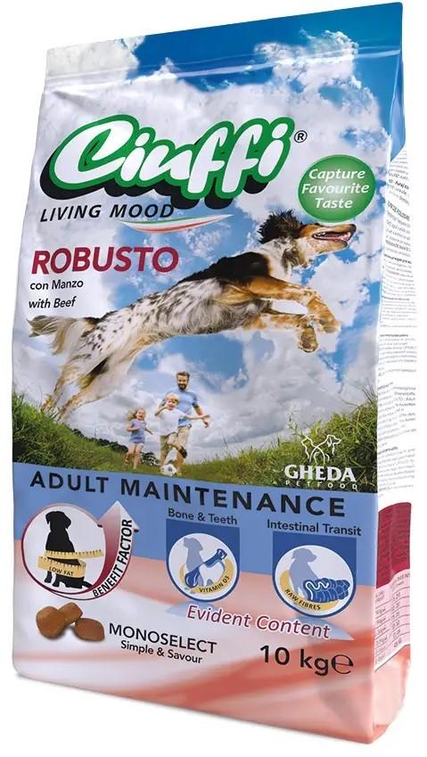 Hrana uscata pentru caini Ciuffi Adult Robusto Beef 10kg
