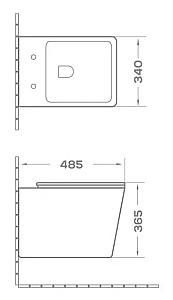Vas WC South Villa SH-022 Tornado Slim Uf Duroplast