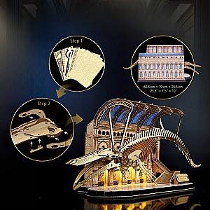 3D Puzzle CubicFun Muzeul de Științe Naturale – Balena albastră (L545h)